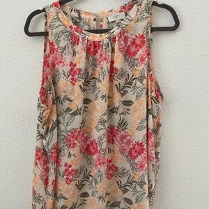 COPY - Pretty LOFT Floral Sleeveless Blouse Multicolor Size XL